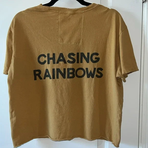 Aviator Nation Gold Rainbow Graphic Boyfriend Tee - Picture 4 of 6